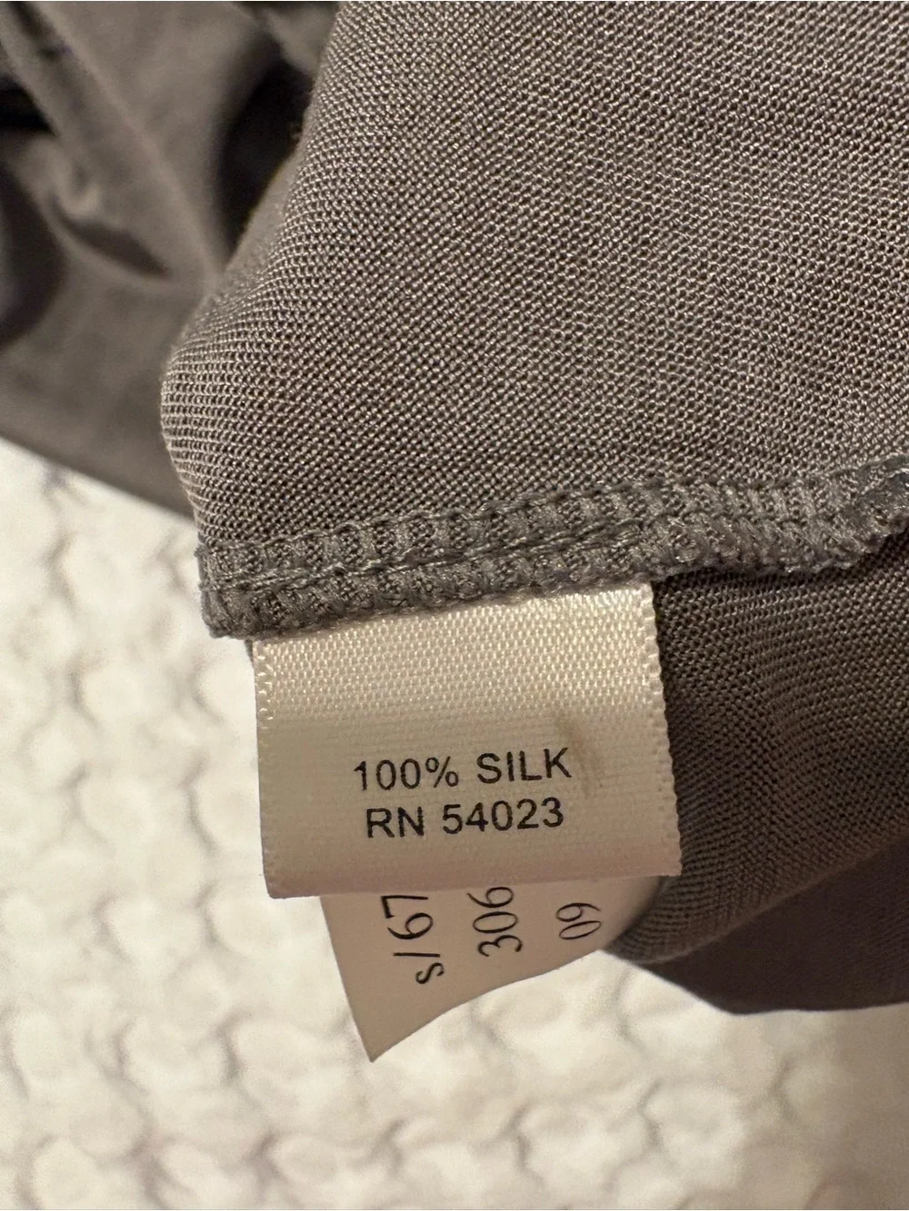 Banana Republic Taupe Pleated Puff-Sleeve Blouse